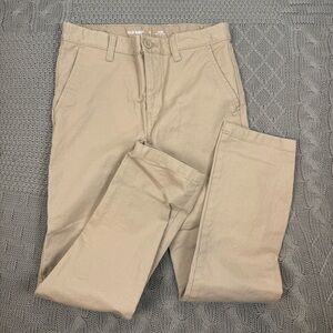 Old Navy Boys Tan Chino Khaki Pants 12 SLIM